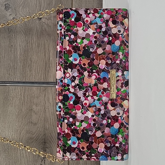 Betsey Johnson Multi-Color Bow PVC Crossbody Shoulder Bag - Picture 4 of 13